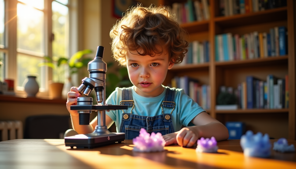 Premier kit scientifique : microscope optique ou kit de cristaux ?